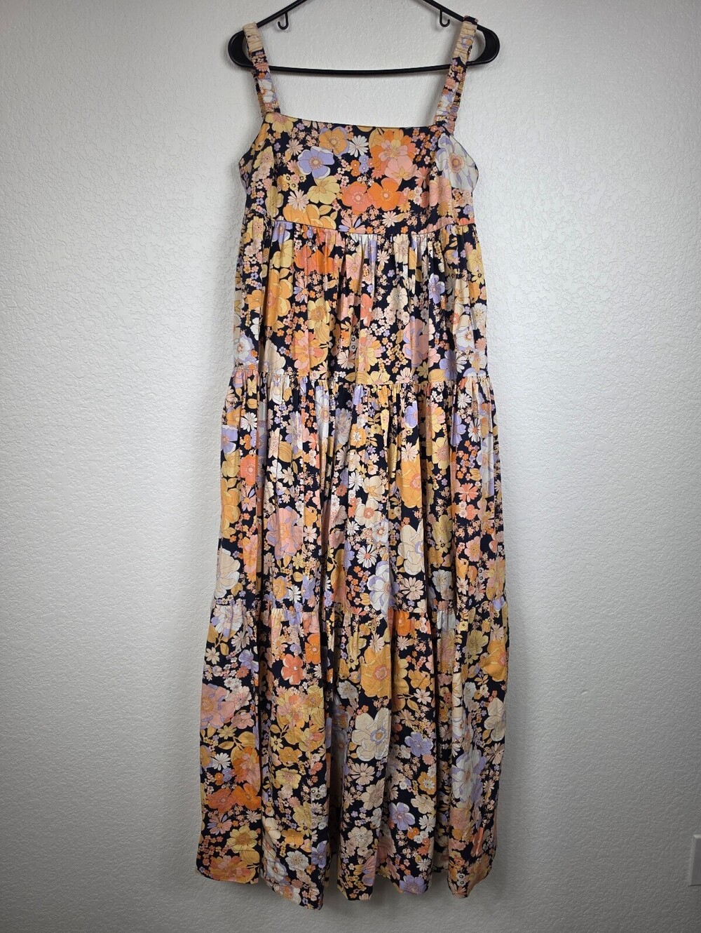 Free People Floral Cotton Maxi Dress XS